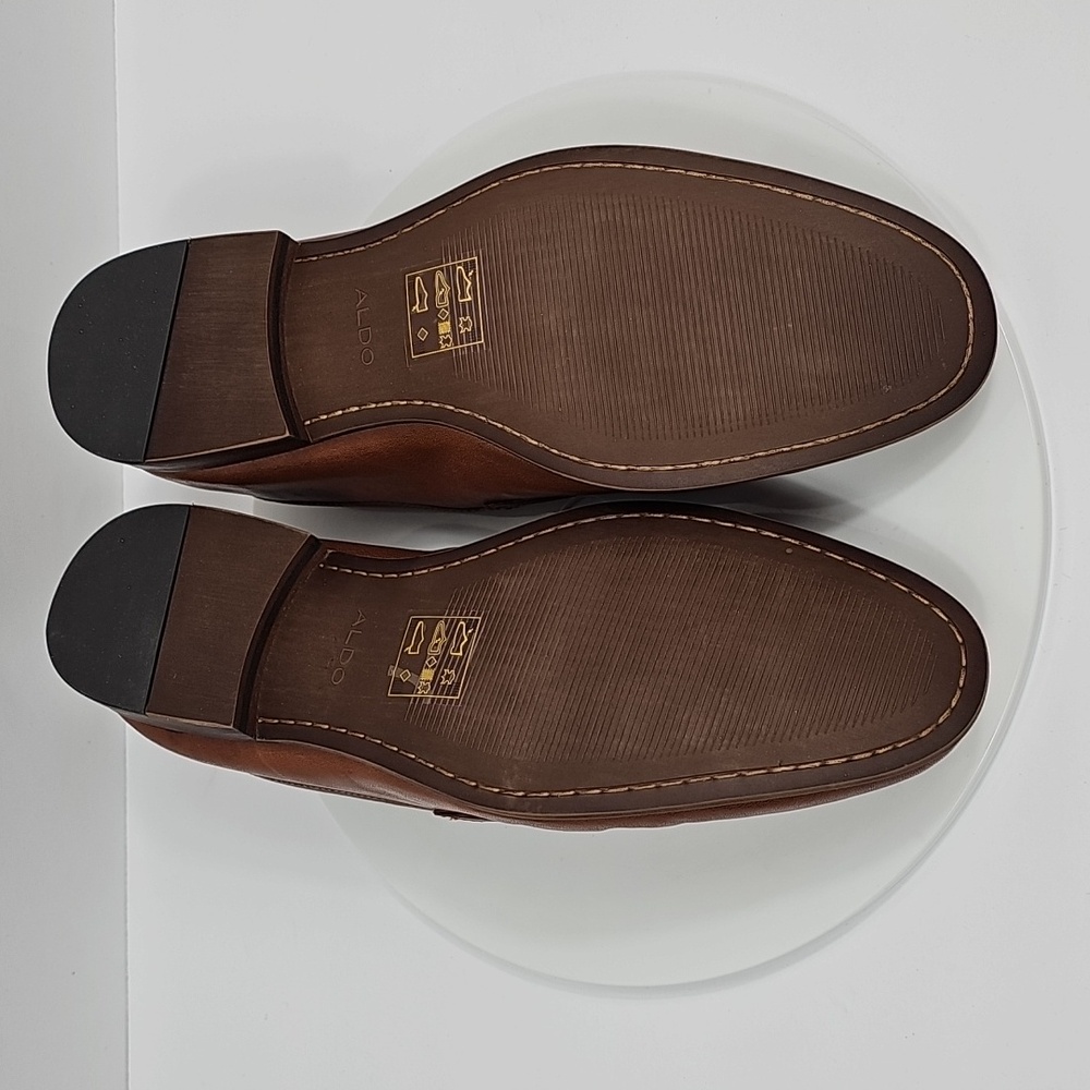 NIB Aldo Men's Manubar Leather Loafer Slip On Size 10.5 D Brown Dress Shoes - Picture 14 of 15